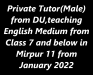 Male Tutor from Dhaka University for English Medium