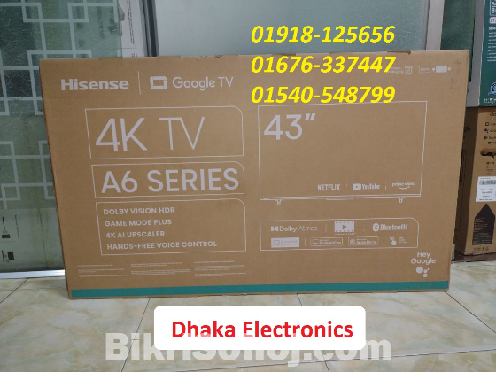 43″ (43A6F3) 4K Google Android TV Hisense