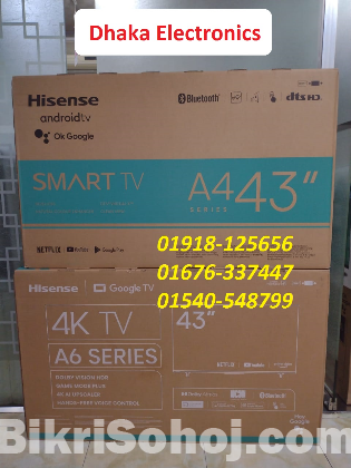 Hisense 43 inch 43A4F4 Android Google DTS TV Official