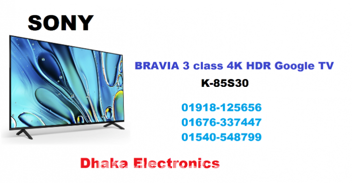 Sony Bravia 85 inch K-85S30 Class LED 4K HDR Google TV