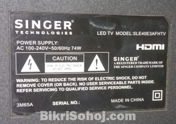 SINGER NON SMART LED TV 40