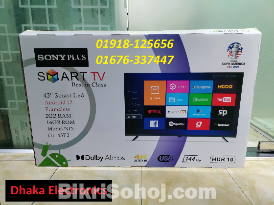 Sony Plus 43 inch GP-43F2 Frameless Android FHD Smart TV