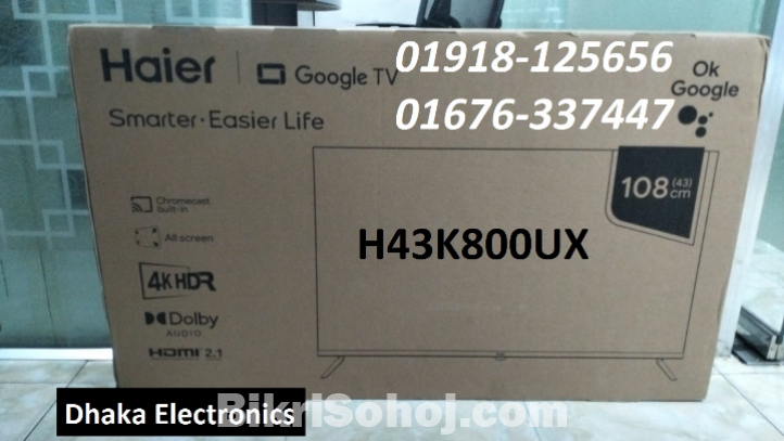 Haier H43K800UX 43 inch 4K Google TV Price BD Official