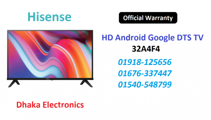 Hisense 32 inch 32A4F4 Android Google DTS TV Official